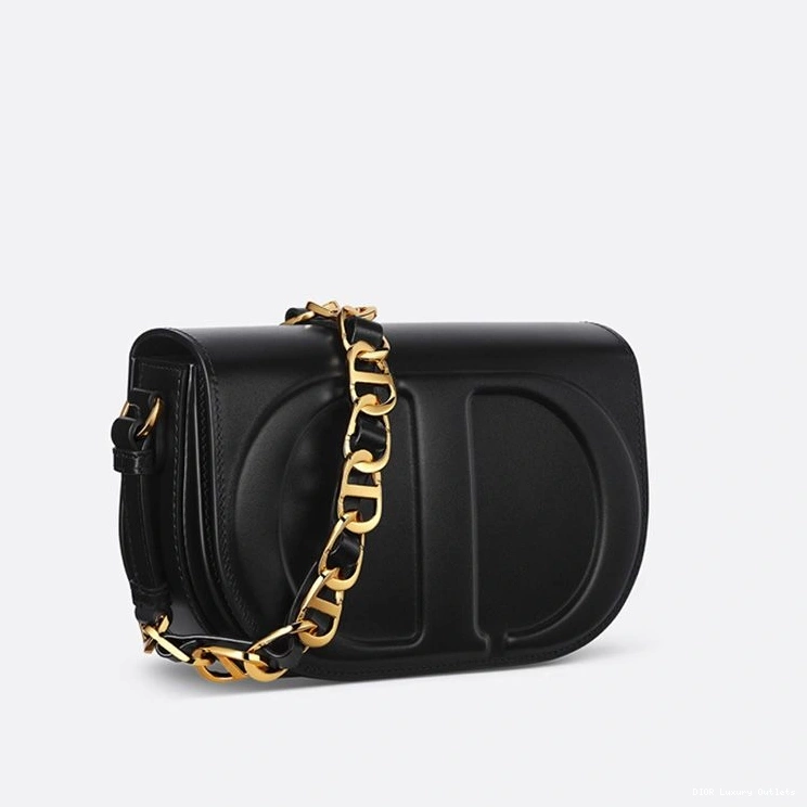 Cheap Dior Calfskin Signature Messenger Box CD Mini Black 0728 Luxury
